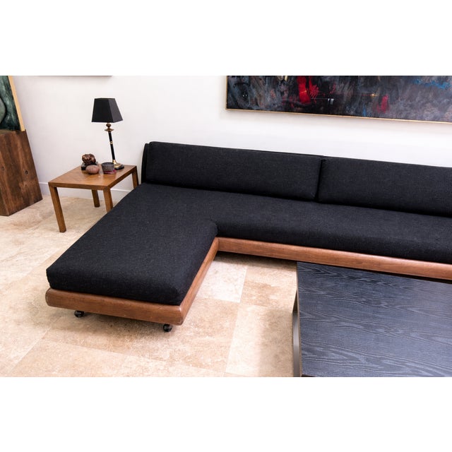Adrian Pearsall MCM Adrian Pearsall Grand Boomerang Sofa W/Certificate of Authenticity For Sale - Image 4 of 10