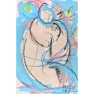 'Morning Light' Contemporary Figurative Drawing on Paper For Sale