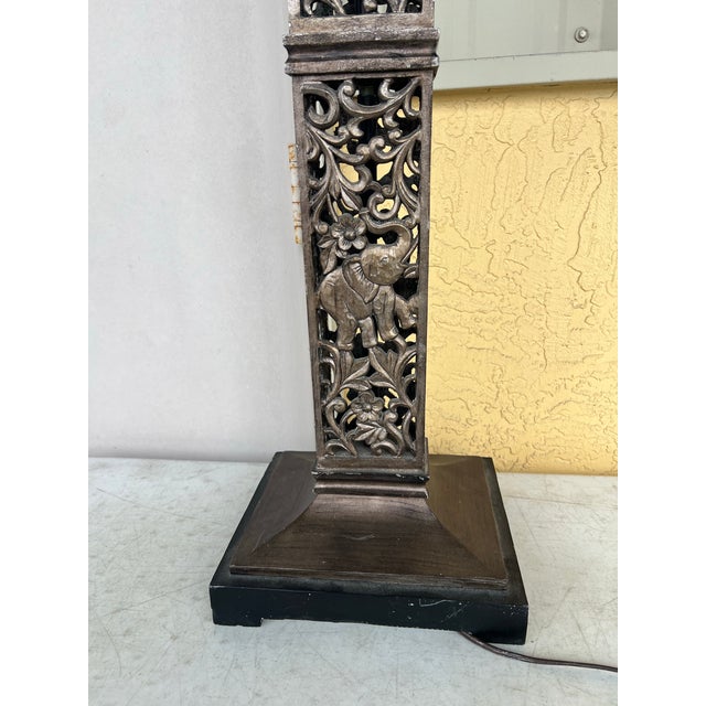 1990s Tall Floor Lamps With Elephants - a Pair For Sale In West Palm - Image 6 of 12
