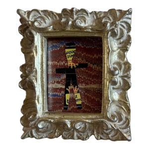 Wayne Cunningham Original Miniature Figural Abstract Collage in Frame