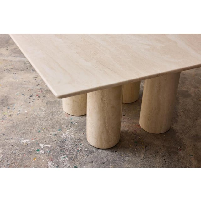 Brown Il Colonnato Dining Table in Travertine by Mario Bellini for Cassina, 1977 For Sale - Image 8 of 10