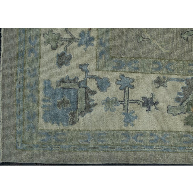 Turkish Oushak Rug 8'6" x 12'1 #18108 For Sale - Image 4 of 8