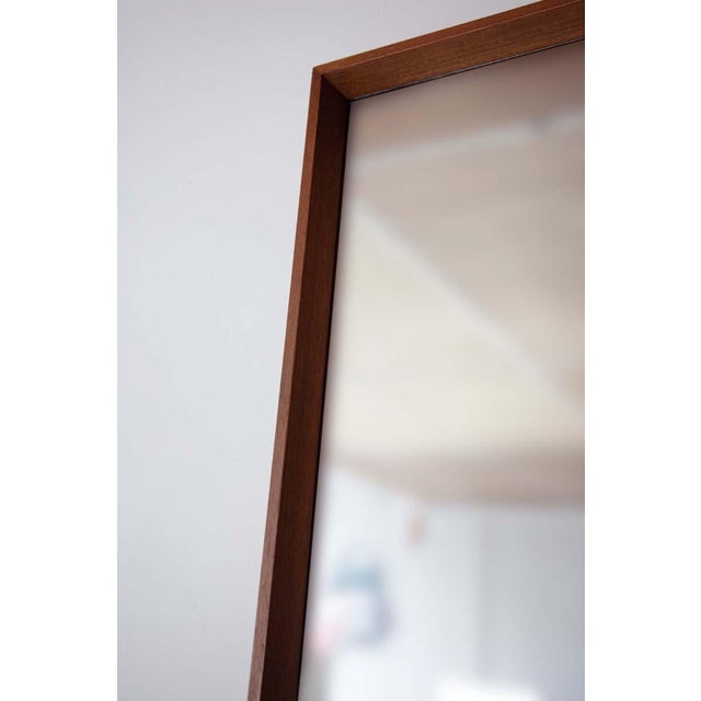 Vintage Danish Wall Mirror in Teak, 1960s For Sale - Image 4 of 5