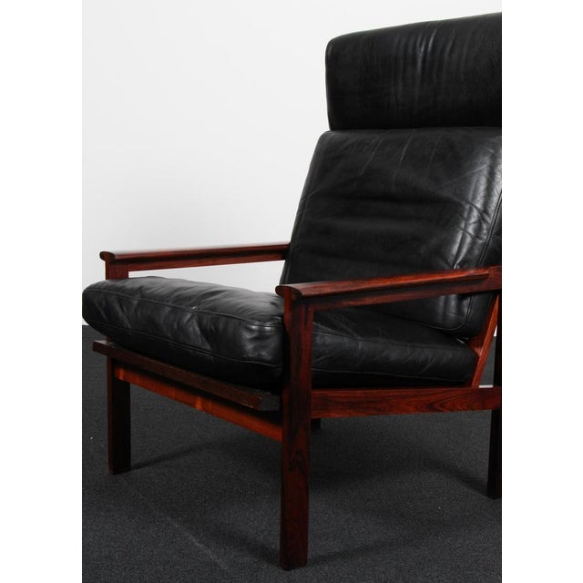 1960s High Back Lounge Chair by Illum Wikkelsø for N. Eilersen, 1960s For Sale - Image 5 of 8