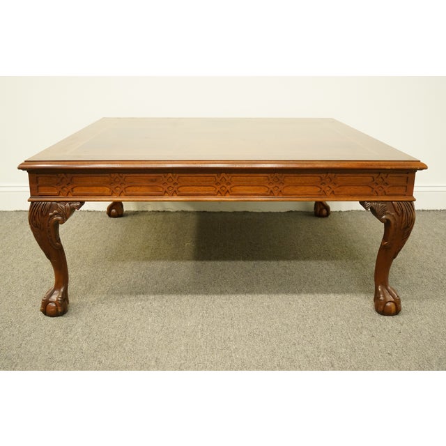 20th CenturyTraditional Style Mahogany 40" Square Coffee Table Chairish