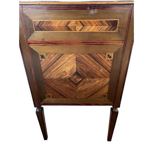 19th Century Louis XVI Portuguese Mahogany Chest of Drawers with Inlay For Sale - Image 3 of 18
