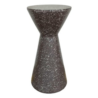 Made Goods Modern Brown Speckled Terrazzo Hourglass Kim Drink Table For Sale