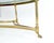 Mid-Century Modern Oval 3/4" Glass top Brass Hoof Feet Coffee Center Table MINT For Sale - Image 3 of 18