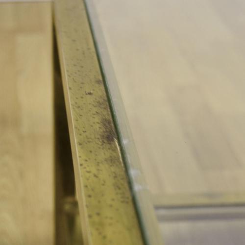 Vintage Glass and Brass Coffee Table, 1970s For Sale - Image 6 of 9