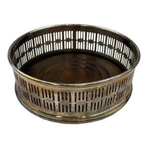 Vintage Silverplate Wine Bottle Coaster