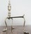 Pair of Brass Fireplace Andiron Set in Silver Antique Finish For Sale In Dallas - Image 6 of 7