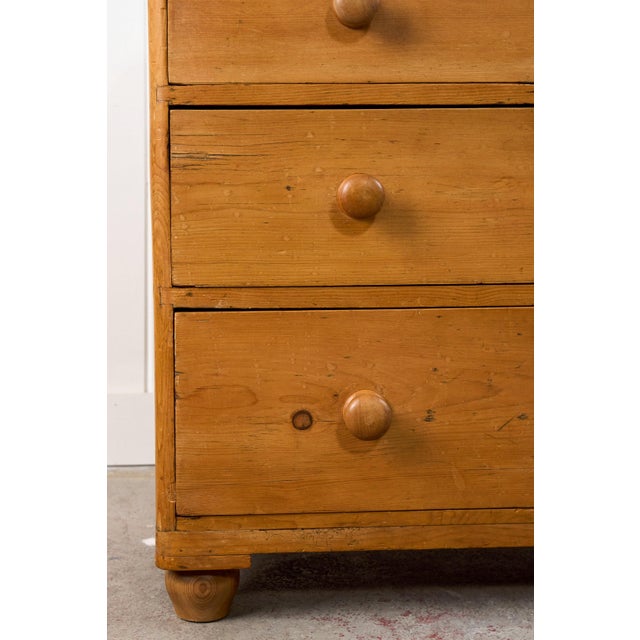 Brown 19th Century Two Over Two Victorian Pine Chest For Sale - Image 8 of 12