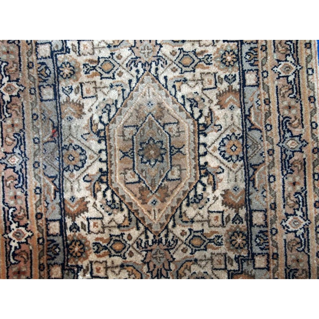 Handmade Vintage Indo-Tabriz Rug 1.9' X 2.9' (58cm X 89cm) 1970s For Sale In New York - Image 6 of 9