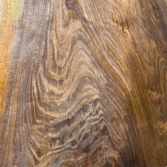 Single Plank Live Edge Solid Walnut Dining Table - Handcrafted by Montana Rancher For Sale - Image 6 of 13