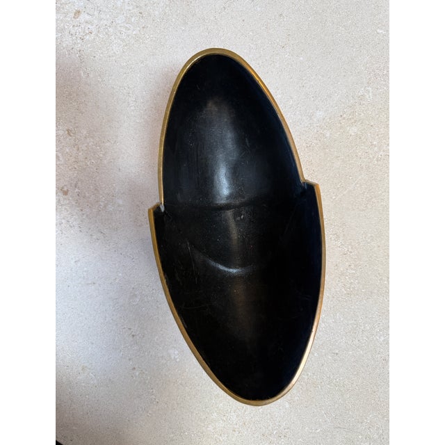 Metal Esa Fedrigolli Sculptural Bowl in Cast Bronze Italy 1970s For Sale - Image 7 of 7