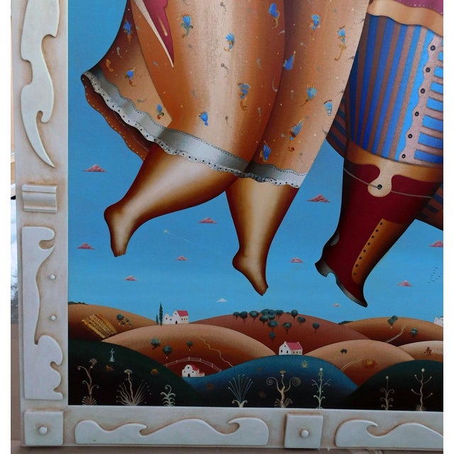 Anton Arkhipov Enamored Original Russian Painting With Custom Frame Art Artwork For Sale - Image 10 of 11