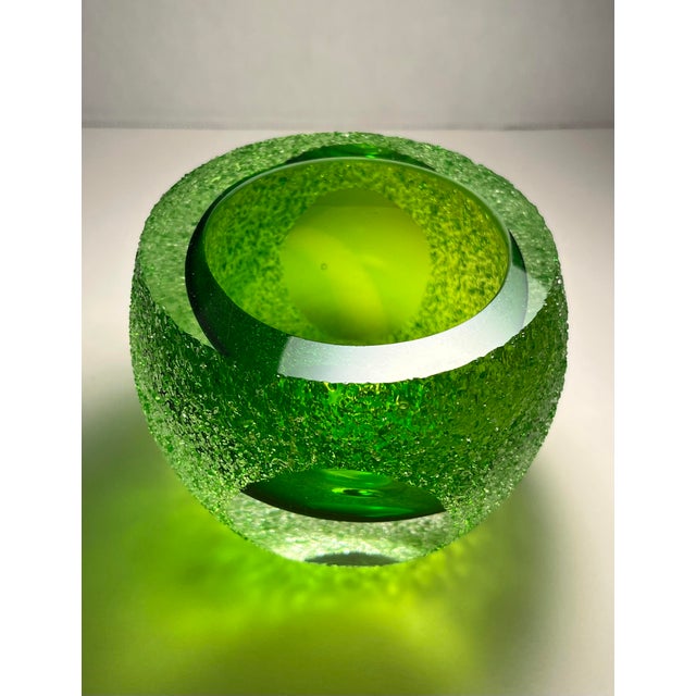 Set of 2 MCM Murano Sommerso Style Votive Candle Holders Geode Sugared Glass For Sale - Image 4 of 10