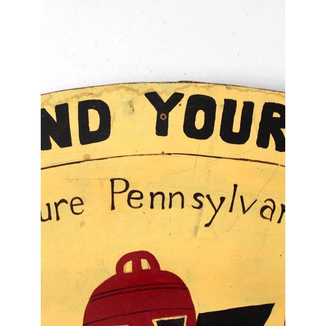 Yellow Vintage Pennzoil Sign For Sale - Image 8 of 10