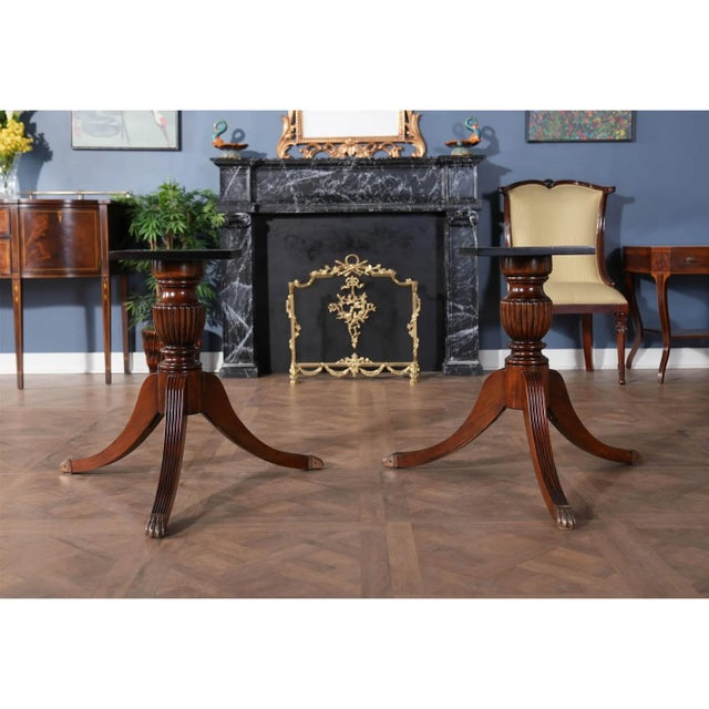 Traditional Long Oval Mahogany Dining Table For Sale - Image 6 of 11