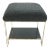Caracole Thoroughly Modern Brass and Gray Bench For Sale