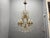 Large Gilded Florentine Tole and Crystal Chandelier, 1950s For Sale - Image 4 of 12