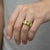 Peridot Solitaire Ring for Men Silver, Gold, Size 9.5 For Sale - Image 6 of 6