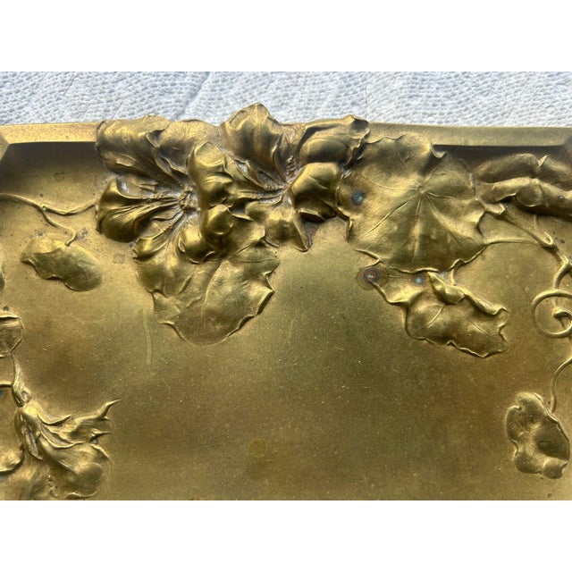 Ovington Brother at New York Art Nouveau Bronze Dore Vide-Poche Tray For Sale - Image 4 of 10