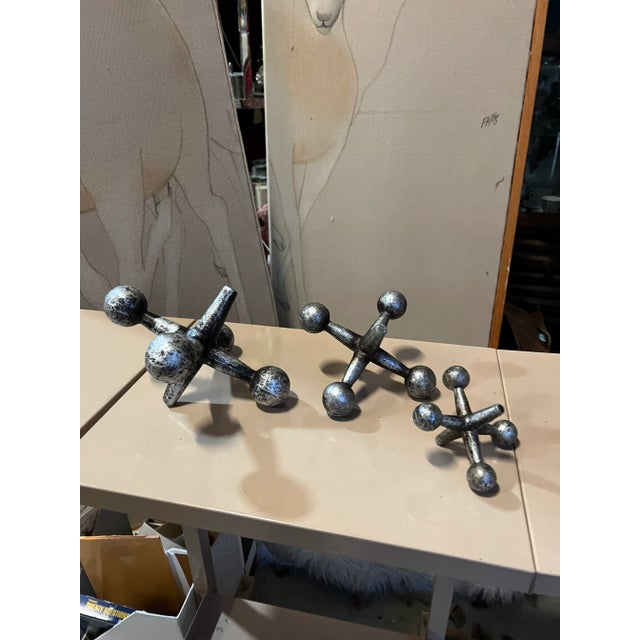Modern Vintage Metal Jax- Set of 3 For Sale - Image 3 of 8
