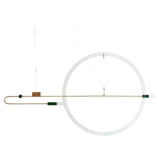 Opus X Brass Sculpted Light Suspension by Periclis Frementitis For Sale