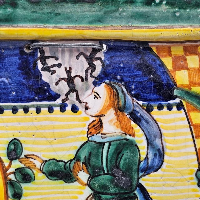 Vintage Italian Maiolica Madonna and Child Plaque by Roberto Lanchi, Rome For Sale - Image 10 of 13