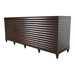 Barbara Barry for Baker Furniture Modern Dark Mahogany Sideboard Credenza, Newly Refinished For Sale