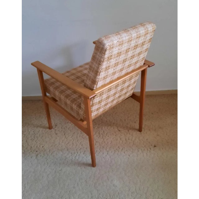 1970s Light Wood Armchair, 1970s For Sale - Image 5 of 8