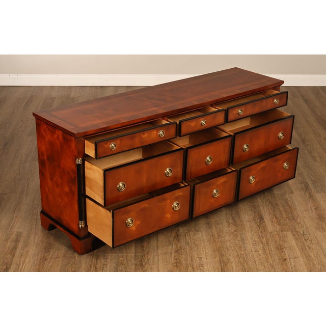 Brown Century Furniture Biedermeier Style Triple Chest For Sale - Image 8 of 18
