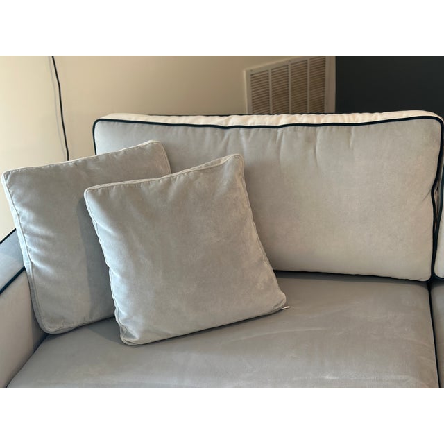 2020s Interior Define James Sofa With Contrast Pipping and Matching Ottoman For Sale - Image 5 of 7