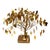 1970s Vintage Mid-Century Modern Tree Gold Metal Tree Sculpture For Sale