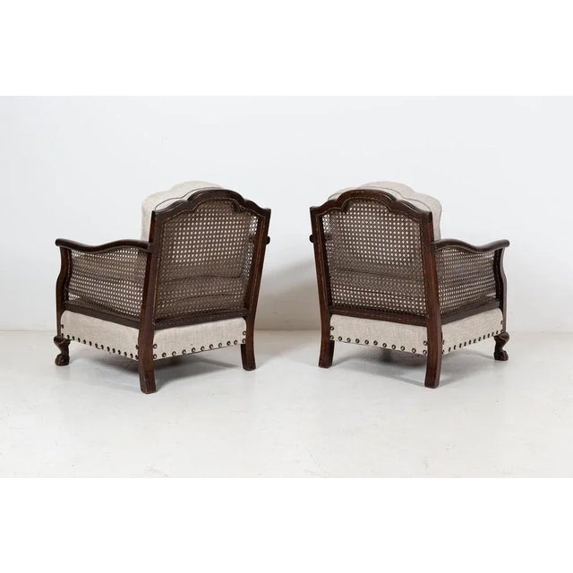 English Mahogany Bergere Suite, 1930s, Set of 3 For Sale - Image 15 of 18