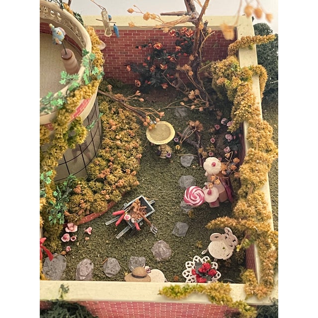Green 1960s Miniature Installation Dollhouse With Garden by Artist Helen Valerio For Sale - Image 8 of 11