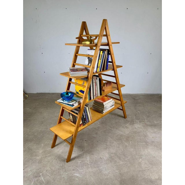 Italian Postmodern Modular Wooden Bookcase by Giovannetti, 1980s For Sale - Image 10 of 12