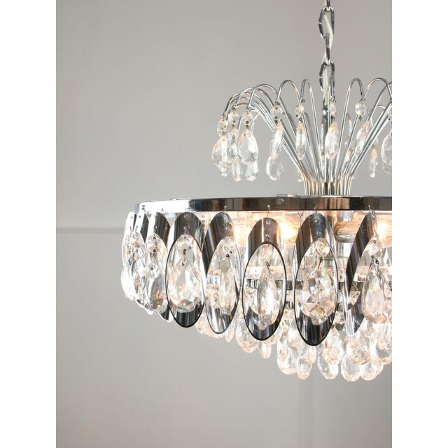 Vintage Viennese Crystal Chandeliers, 1970s, Set of 2 For Sale - Image 6 of 18