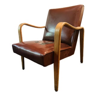 Vintage Thonet Lounge Chair Deco Style 1950s For Sale