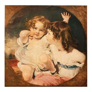 1956 After Sir Thomas Lawrence "The Calmady Children", Full-Color Vintage Print For Sale