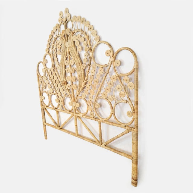 Natural wicker hand woven headboard in queen size. Intricate unique headboard which will add beauty and charm to any...