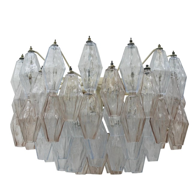 These model Poliedri lamps were designed by Carlo Scarpa for Venini in Italy in the 1950s. They are made of Murano glass...