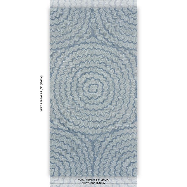 Overscale blossoms in a radiating pattern make a delicate and dreamy statement. The natural sisal ground adds dimension...