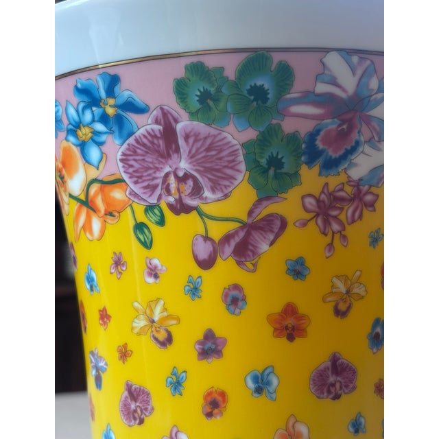 Rosenthal Germany Rosenthal Versace Primavera Porcelain Trumpet Vase For Sale - Image 4 of 9