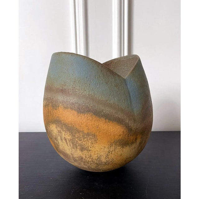 Late 20th Century Ceramic Vase Vessel by British Studio Potter John Ward For Sale - Image 12 of 13