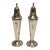 Monogramed "M" Weighted Sterling Silver Salt and Pepper Shakers For Sale