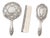 Florentine Neo-Rococo Italian Silver-Plated Vanity Set, 1980s, Set of 3 For Sale