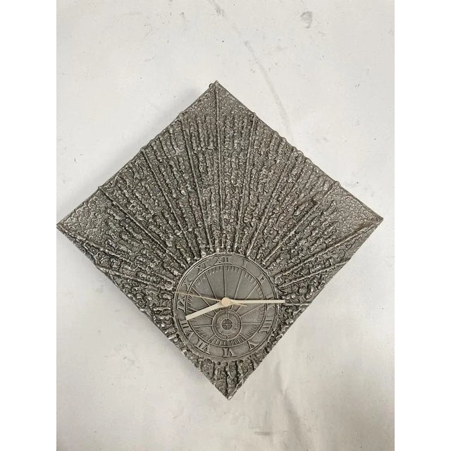 Brutalist Style Wall Clock, 1950s For Sale - Image 6 of 6