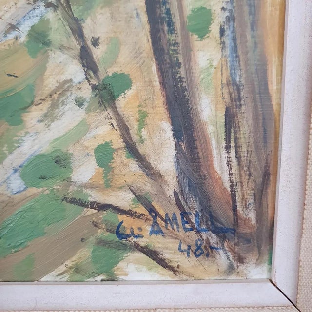 C. Åmell, River Landscape, 1948, Oil Painting on Panel, Framed For Sale - Image 11 of 18